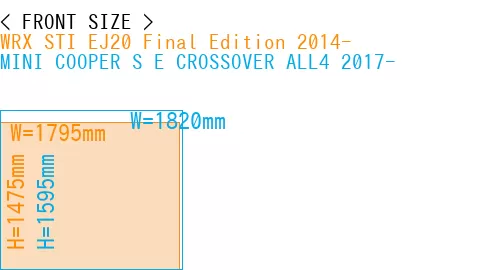 #WRX STI EJ20 Final Edition 2014- + MINI COOPER S E CROSSOVER ALL4 2017-